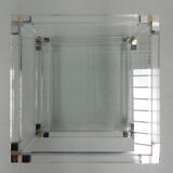 Hollywood Regency coffee table with perspex frame