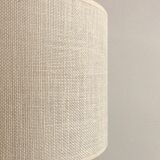 Stoneware and woven jute lamp