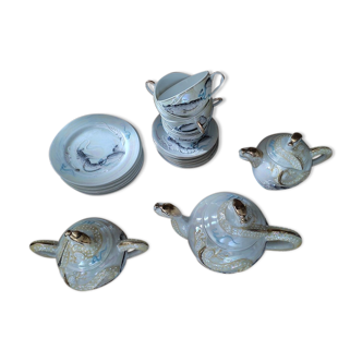 Sugar Tea Set Pot Milk Cups Chinese Porcelain Geisha Dragon