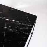 Coffee Table With Black Marble Top And Metal Frame