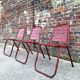 3 chaises vintage JYM en métal, meubles sièges industriels