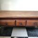 Rustic oak coffee table – Apothecary spirit – 19th century