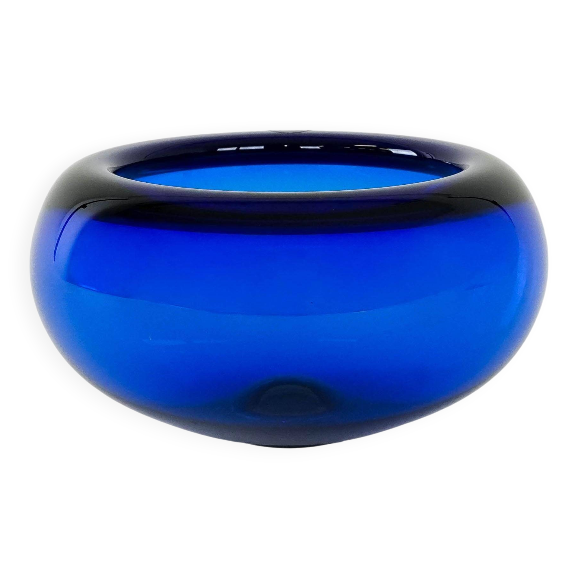 Cobalt bowl, Danish design, 1960s, manufacturer: Holmegaard, designer: Per