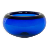 Bol en cobalt, design danois, années 1960, fabricant : Holmegaard, designer : Per