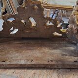 18th century gilded wooden console with 2 legs