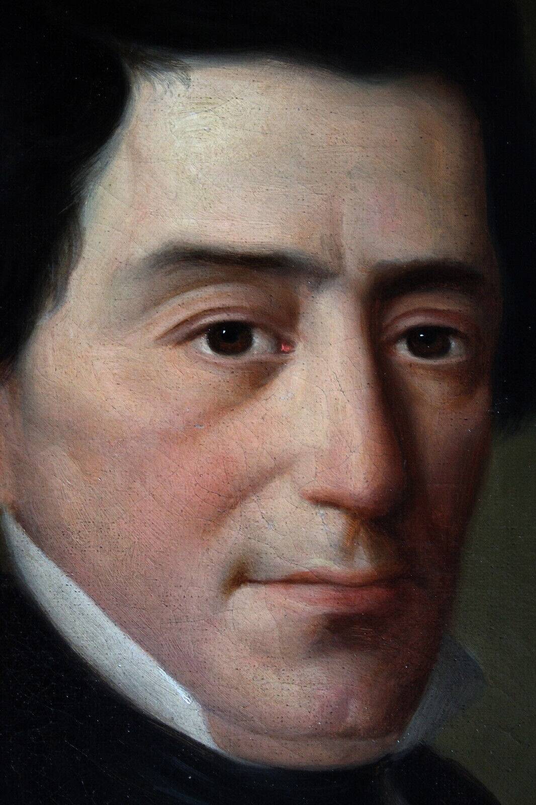 Distinguished 19th-Century Gentleman’s Portrait – Oil on Canvas