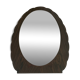Art Deco, oval mirror from palisander wood