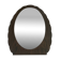 Art Deco, oval mirror from palisander wood