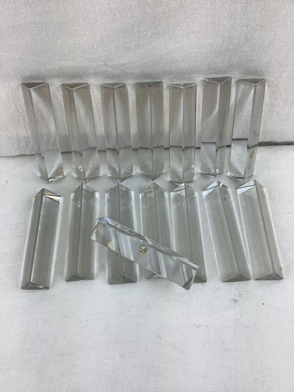 15 antique baccarat crystal knife holders