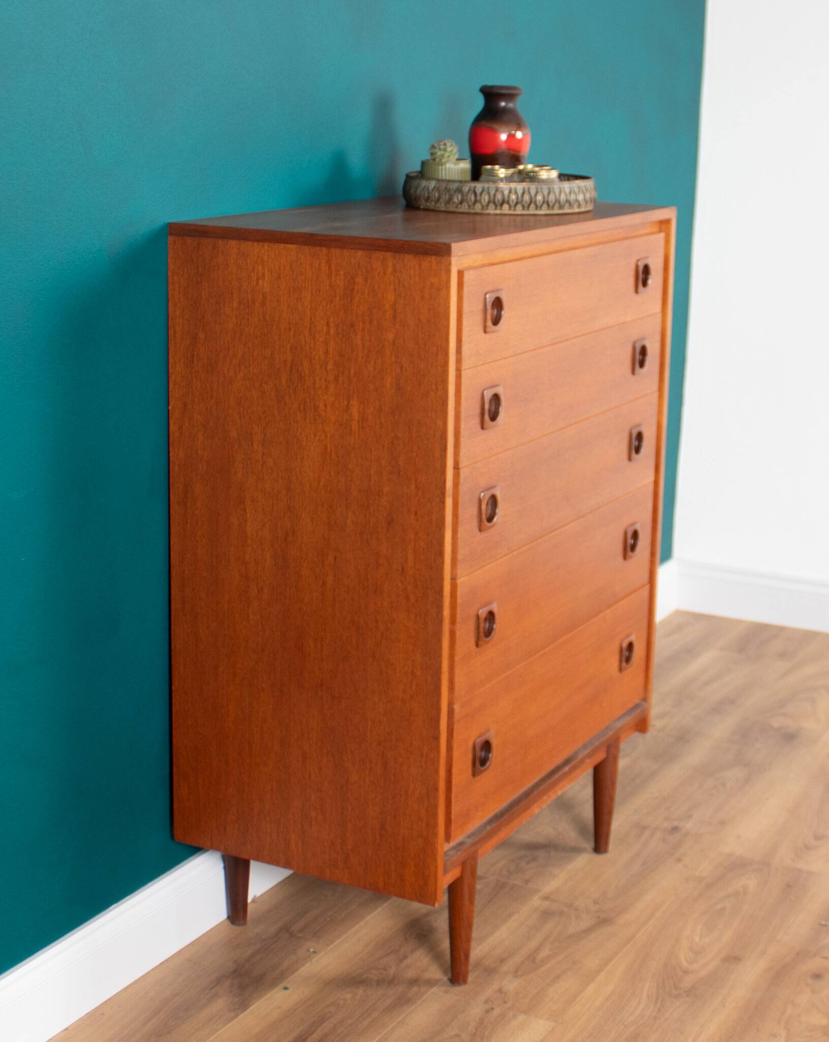 Commode rétro en teck des années 1960 BCM