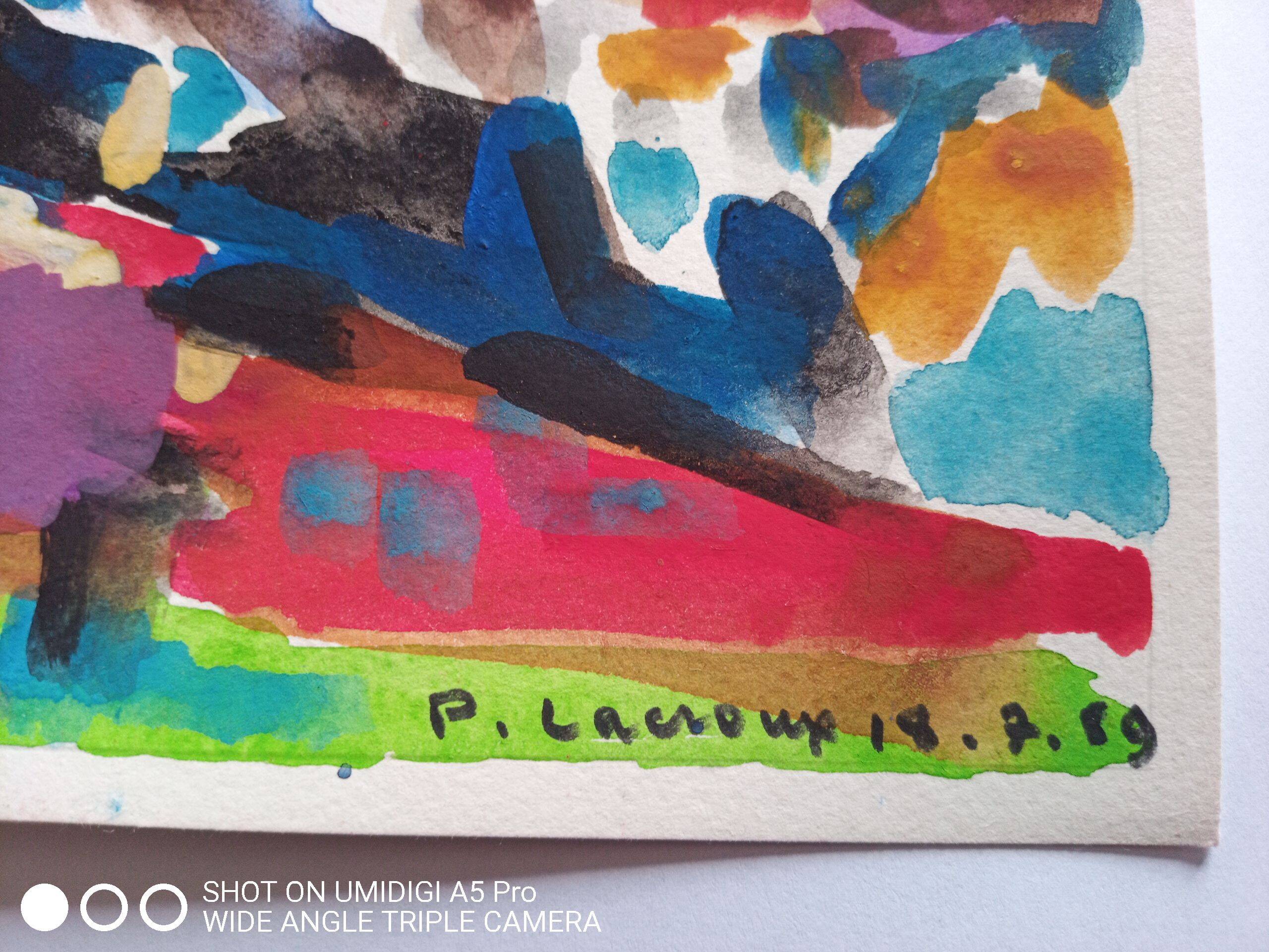 Pierre Lacroux (1909-1993) Gouache on paper 24 x 32 cm - from 1989 - (298)