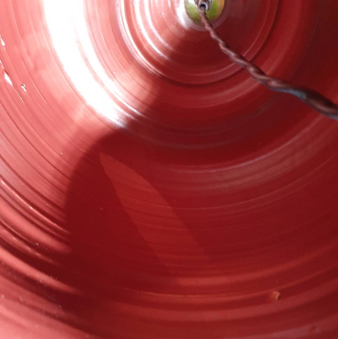 Hand - turned ceramic / glazed vase lamp holders French 1980s