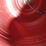 Hand - turned ceramic / glazed vase lamp holders French 1980s