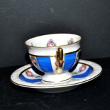 Maria collector's cup in blue and gold German porcelain.