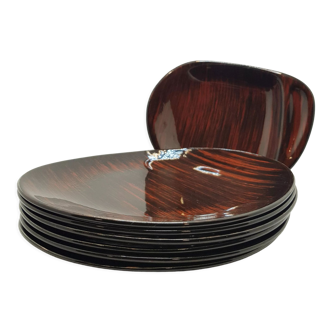 Salins Bahama 6 dessert plates & dish