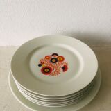 Assiettes plates et son plat de service