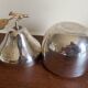 Silver metal ice bucket pear shape