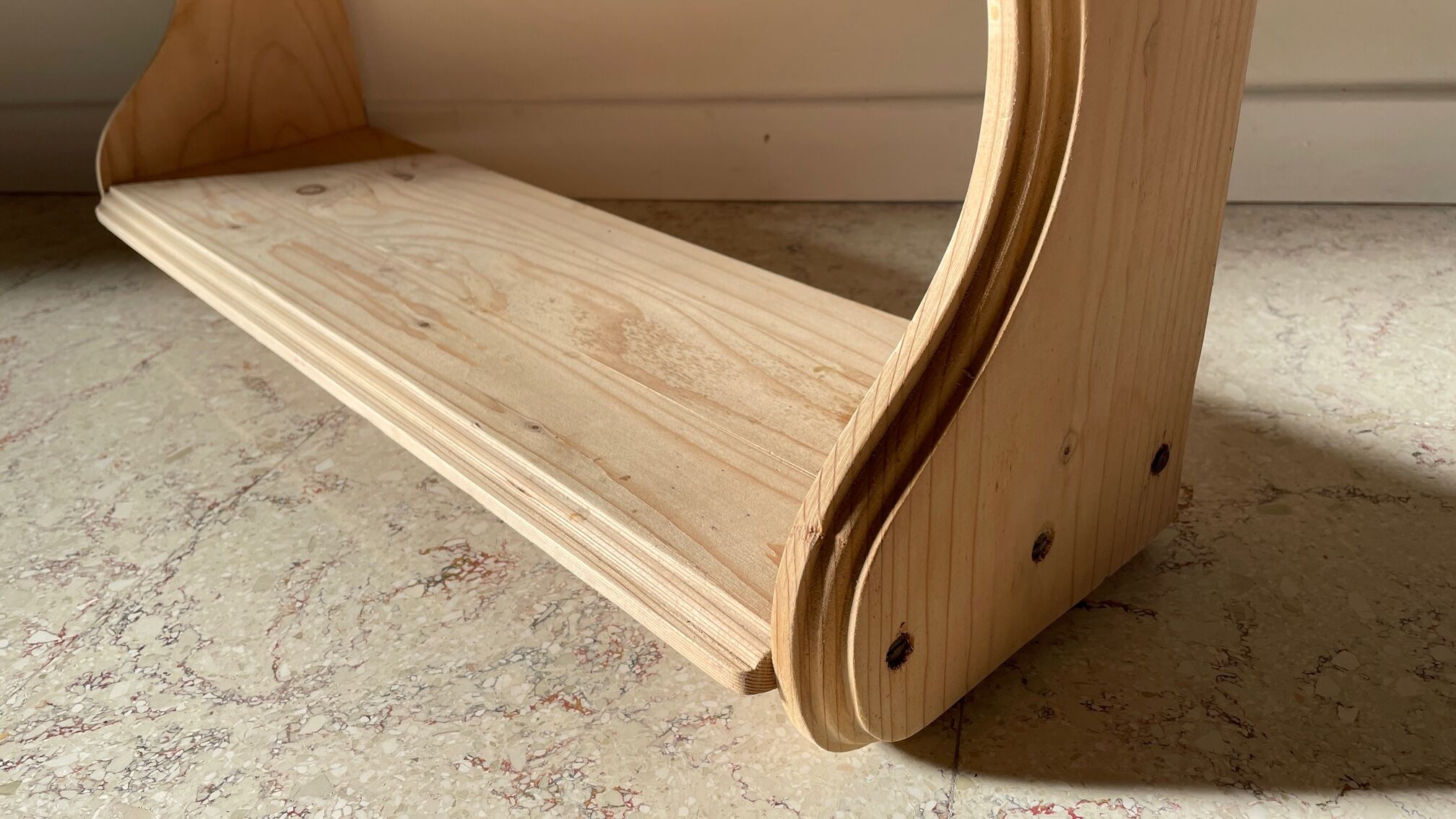 Vintage floor with double tops wood brut