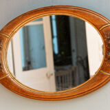 Oval art deco mirror