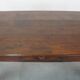 Antique French fruitwood dining table with 2 drawers and patina