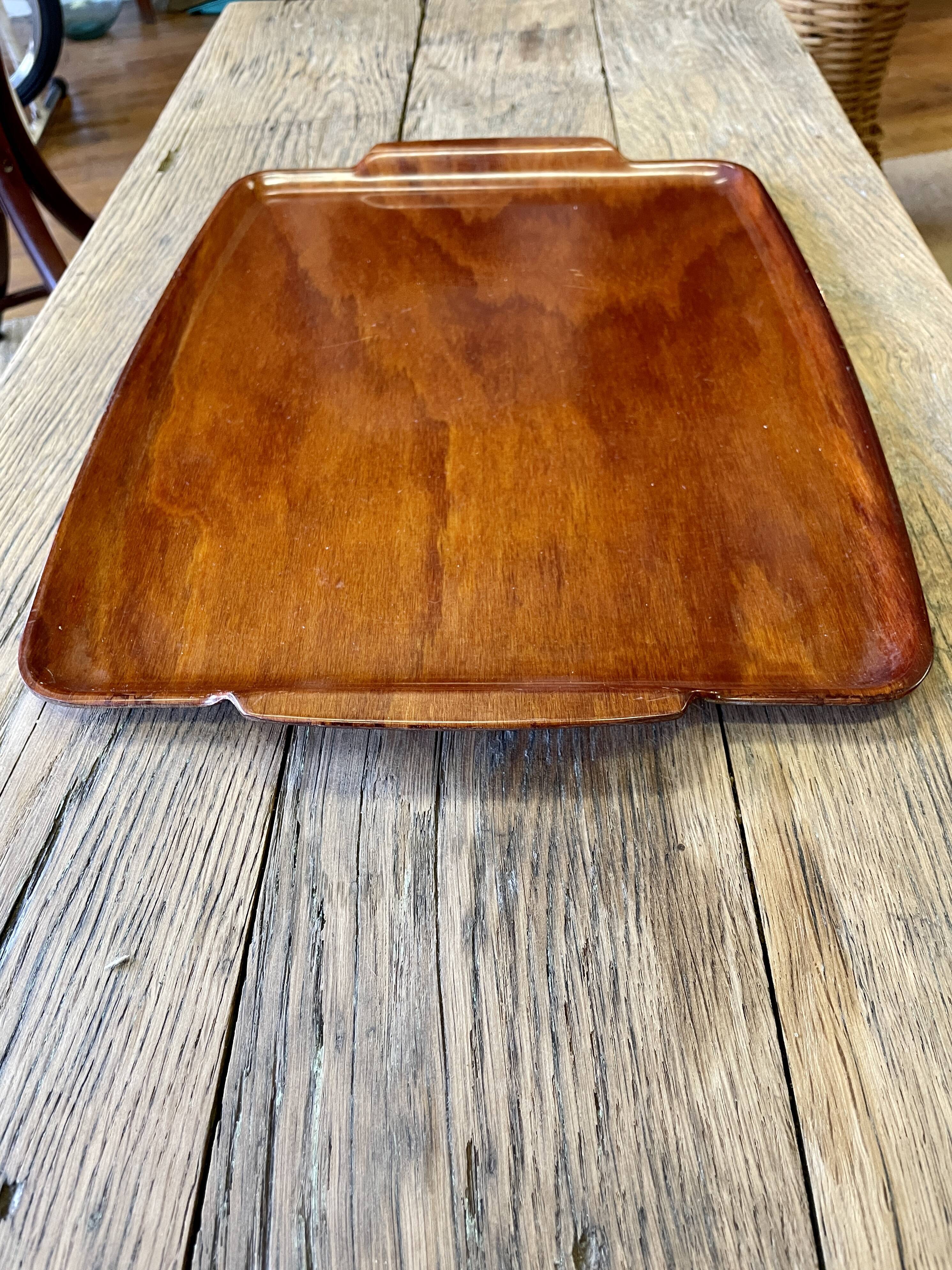 Teak tray 60s Gerlinol-Durobois
