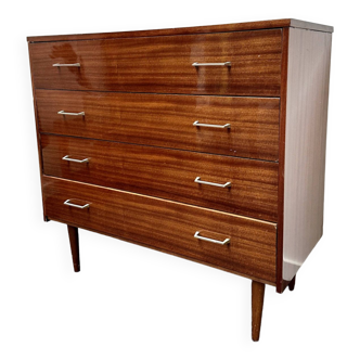 Vintage chest of drawers with spindle legs