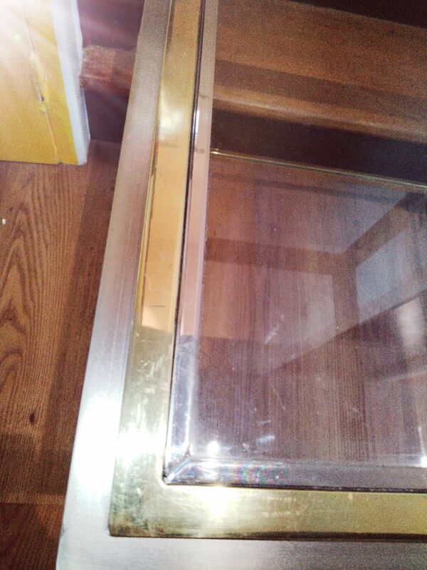 Table d'appoint en laiton  de Belgo Chrom, 1980