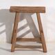 Large antique solid wood stool (c.1900)