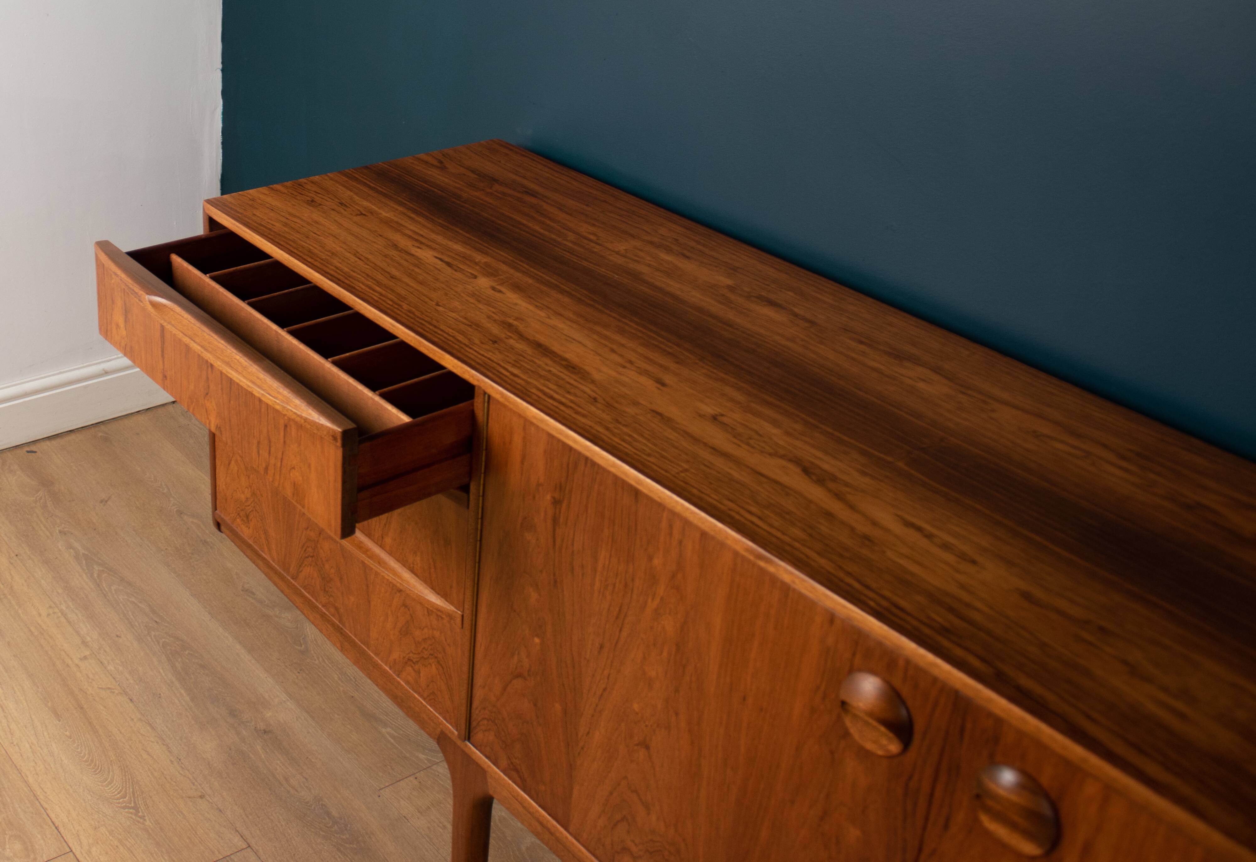 Retro 1960s restored long rosewood mcintosh torpedo sideboard