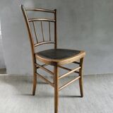 Bistro chair with crocodile seat, from the 1920s