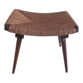 Tabouret vintage paille 1960