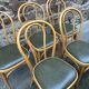 6 vintage 80s Baumann style bistro chairs in leather