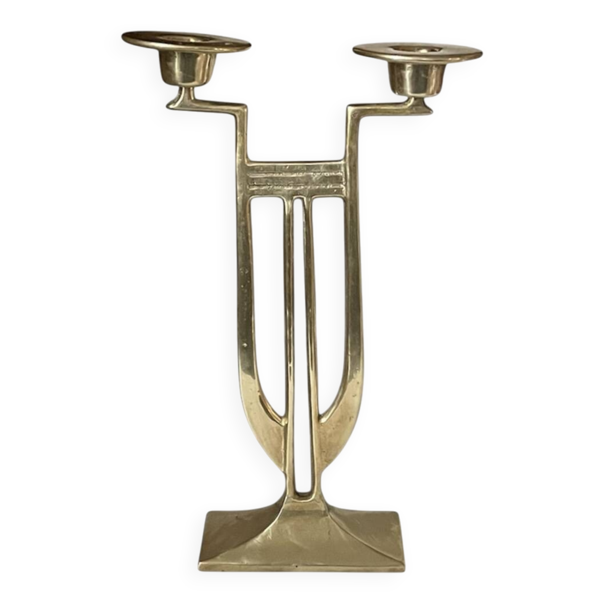 Art Deco chandelier in solid brass