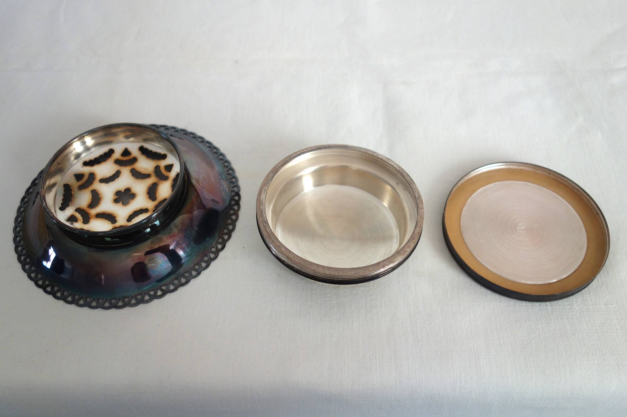 Vintage silver-plated butter dish