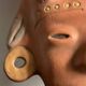 Masque terre cuite reproduction vintage mexique