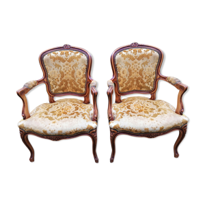 Paire de fauteuils cabriolet