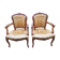 Paire de fauteuils cabriolet style Louis XV