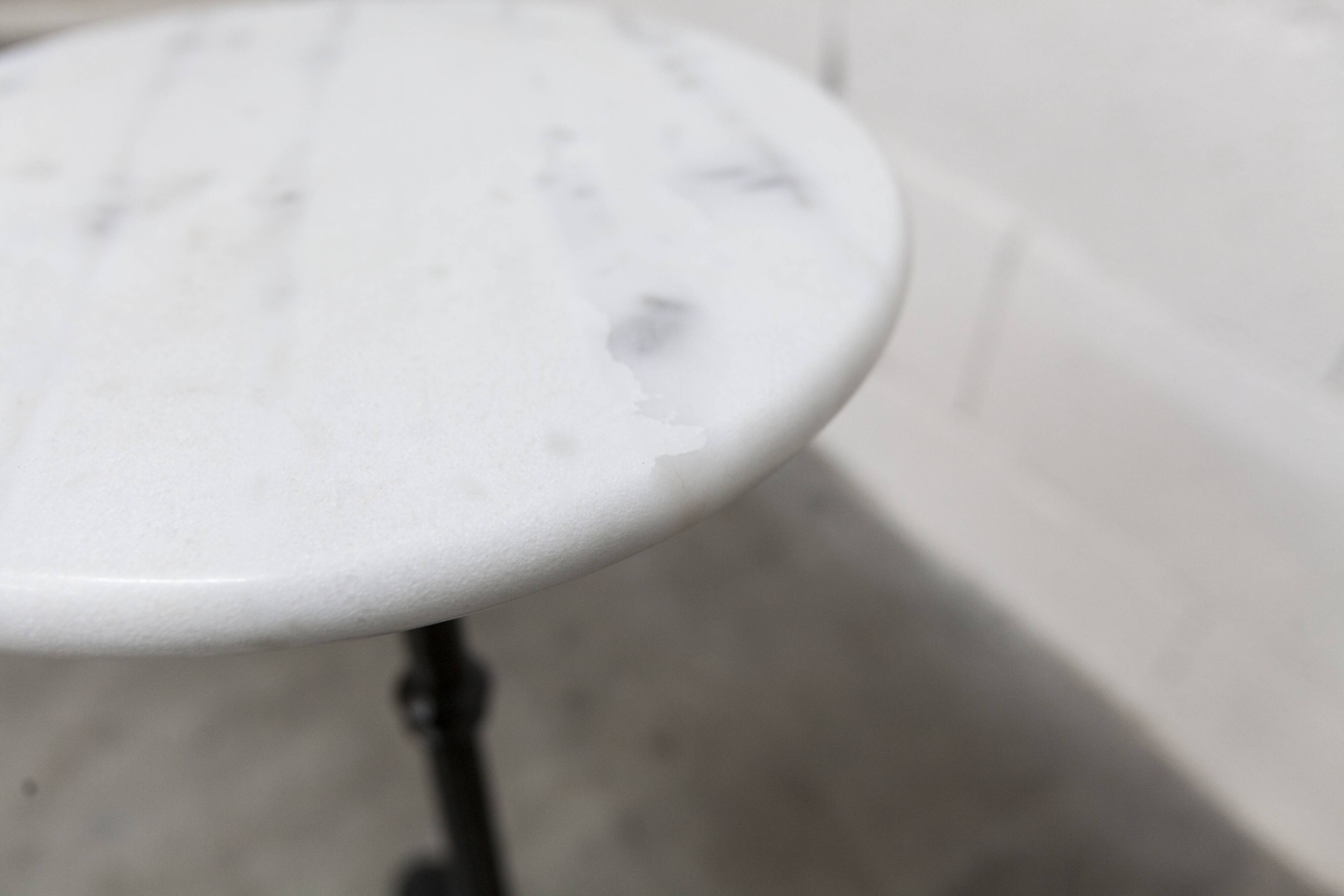 Marble and cast iron plant stand, 1960s, D30