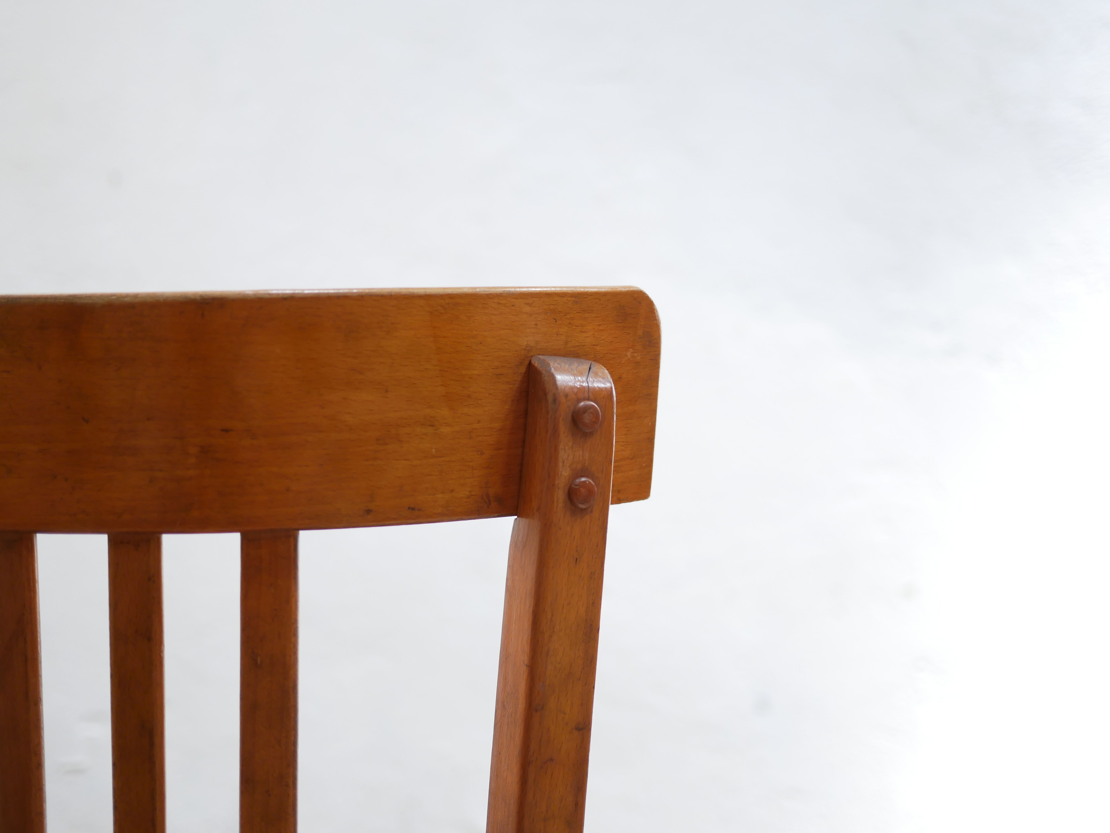 Vintage wooden bar chair by Baumann editions
