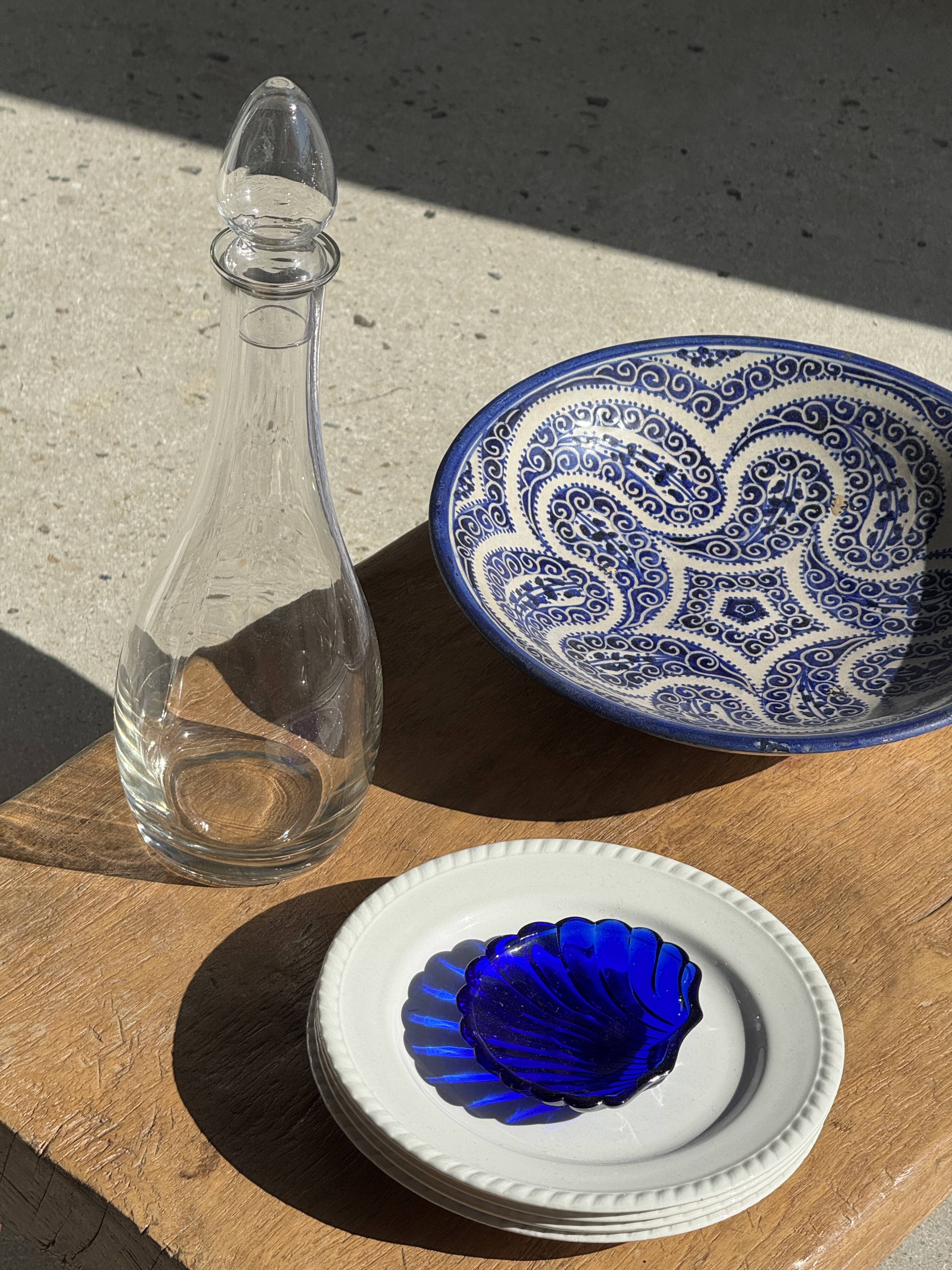 Coupe marocaine en céramique bleu de Fès D28