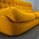 20th century, yellow Atlantis three-seater sofa, 1960s