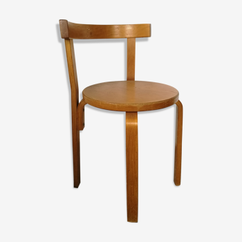 Chaise plywood,  chaise scandinave  en lamellé collé