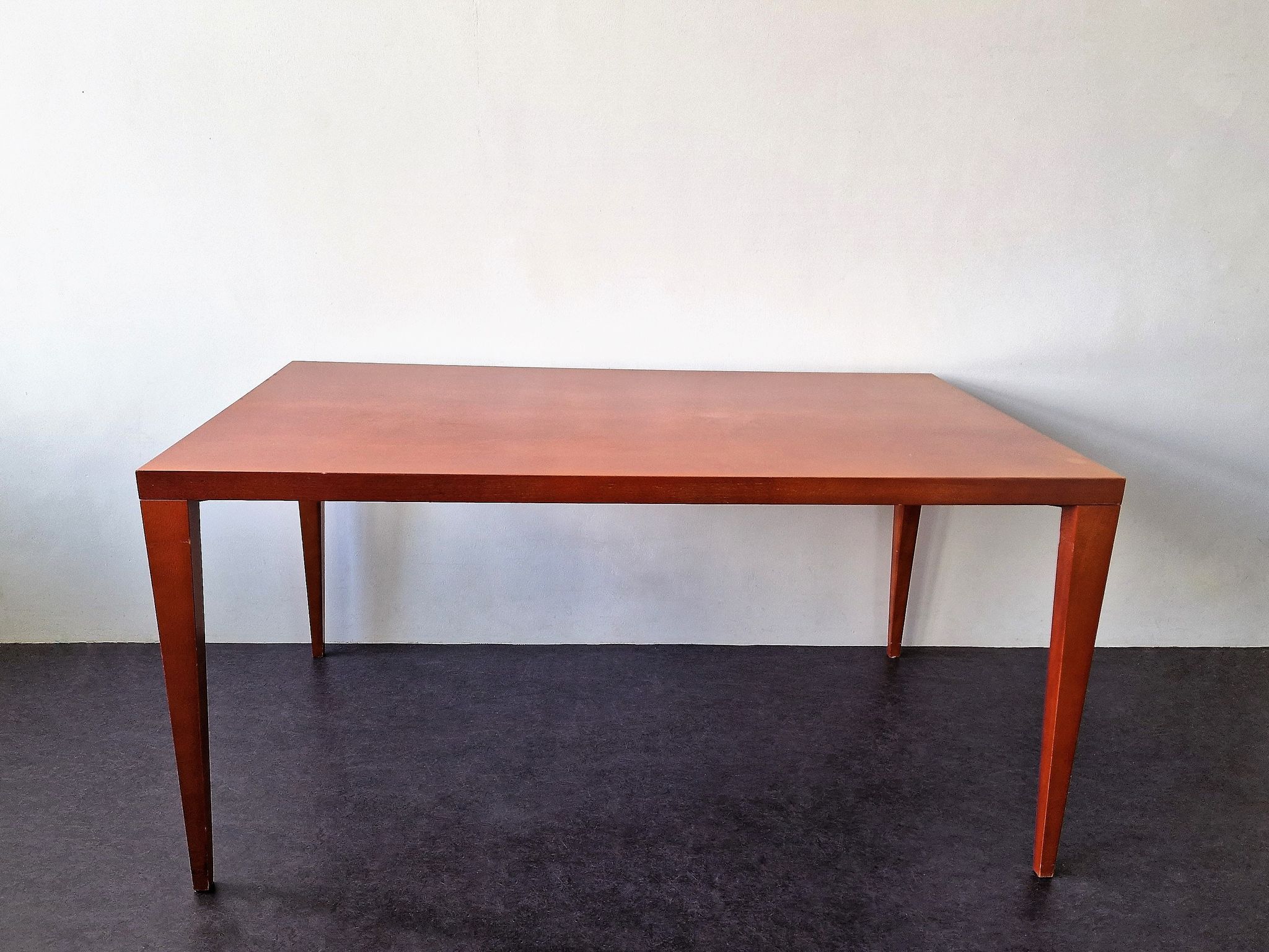 Table à manger en bois d’acajou, années 1980