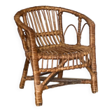 Rattan armchair for doll