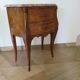 Pair of 2 Louis XV bedside tables - marquetry - 2 drawers - pink marble