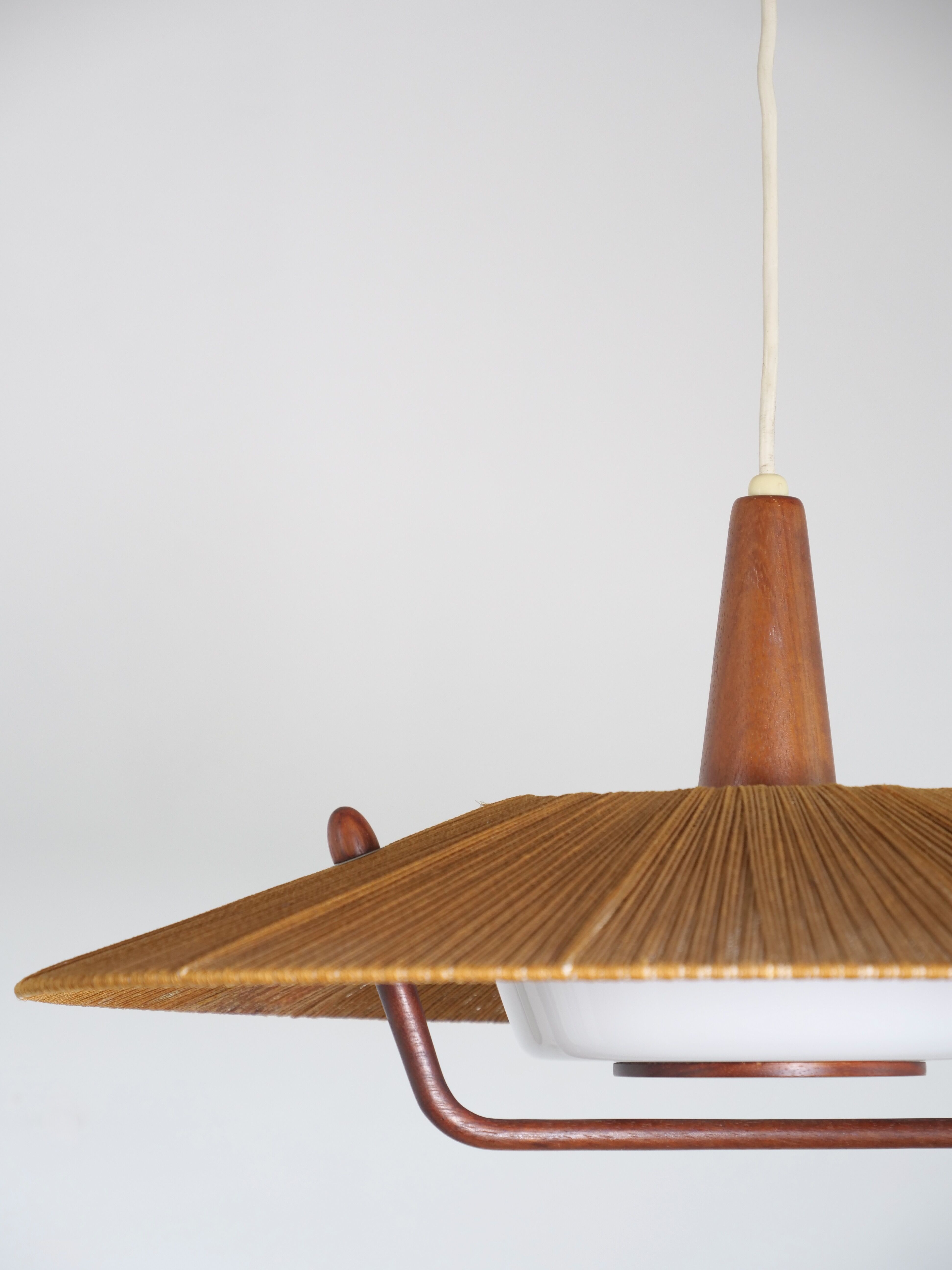 Rope and teak teak hanging lamp teuchde leuchten