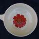 Poêlon caquelon Villeroy and Boch pattern flowers 70s pop age vintage diam 18 cm little served