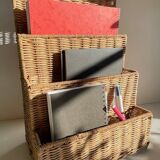 Vintage rattan storage basket