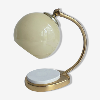 table lamp art deco bauhaus, vintage 50s, brass opaline bakelite
