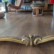 Large golden mirror in vintage Louis XV rocaille style, 144 cm